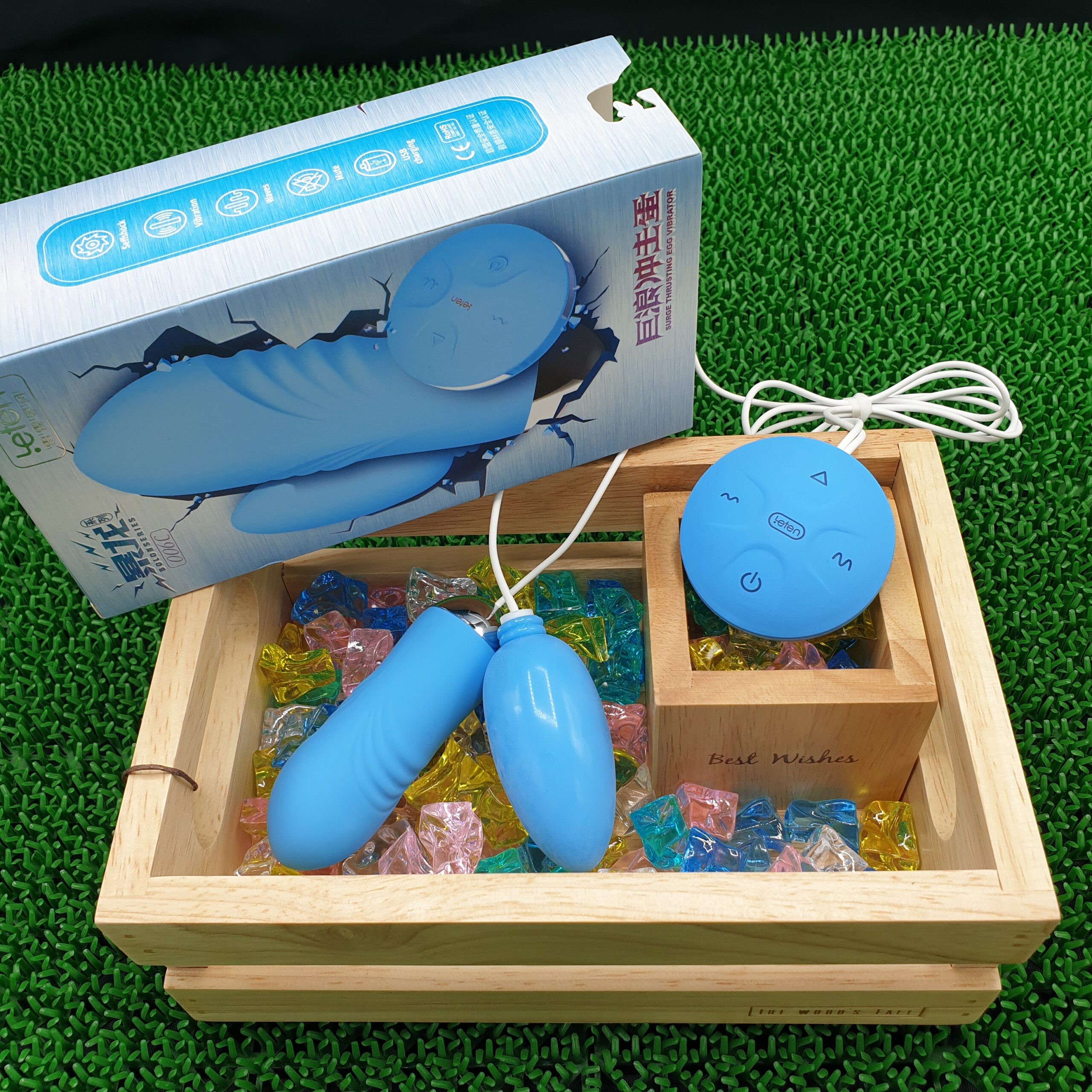 <strong>ไข่สั่นสองหัวปลายตรง Surge Thrusting EGG Vibrator</strong> <br><font color=#FF0000>รหัสสินค้า: A43</font><br>