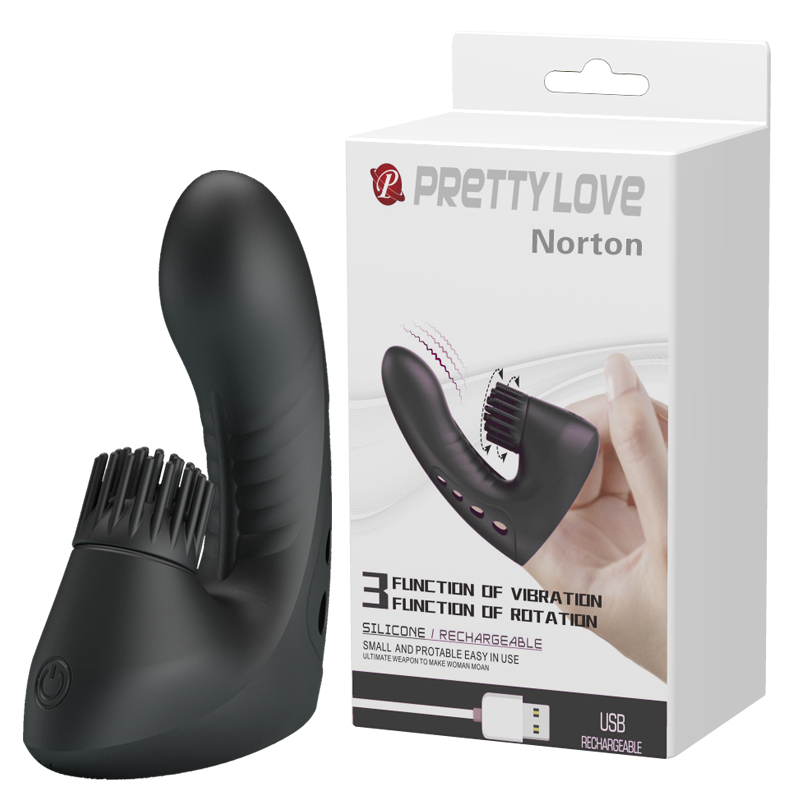 <strong>ปลอกนิ้วอย่างดีสั่นหมุน 3 ฟังก์ชัน Pretty Love Norton</strong> <br><font color=#FF0000>รหัสสินค้า: AA159</font><br>
